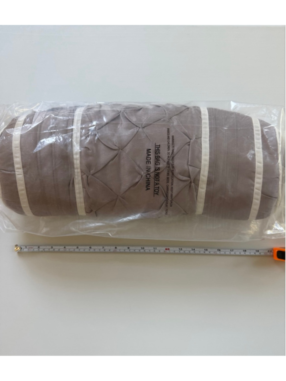 Madison Park Bolster Decorative Pillow in Light Brown 6.5”D x 18”L
